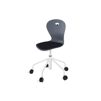 Stol Karoline sh 46-57 cm høy 5-kryss hjul medium hvit
