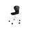 Stol Karoline sh 46-57 cm høy 5-kryss hjul medium hvit