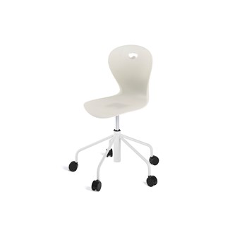 Stol Karoline sh 46-57 cm høy 5-kryss hjul medium hvit