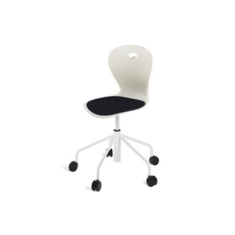 Stol Karoline sh 46-57 cm høy 5-kryss hjul large hvit