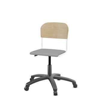 Stol Matte FSC 38/51 cm gas LS hvit