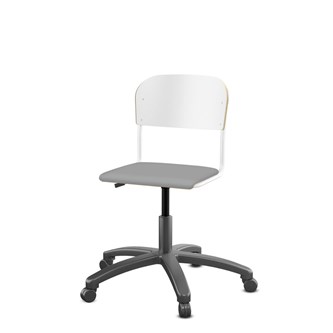 Stol Matte FSC 38/51 cm gas LS hvit