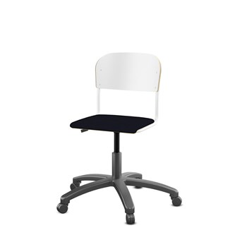 Stol Matte FSC 38/51 cm gas LS hvit