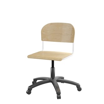 Stol Matte FSC 38/51 cm gas SS hvit