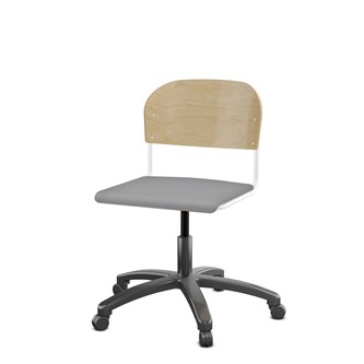 Stol Matte FSC 38/51 cm gas SS hvit