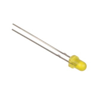 Lysdiode gul 3mm Diffused LED - 125mCd