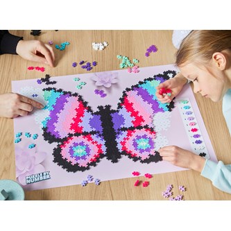 PLUS-PLUS MINI puzzle by numbers sommerfugl