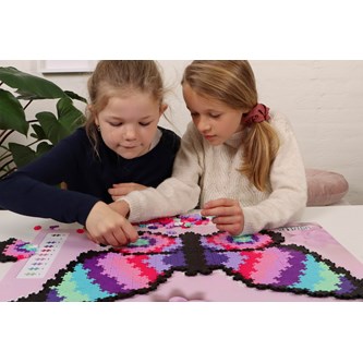 PLUS-PLUS MINI puzzle by numbers sommerfugl