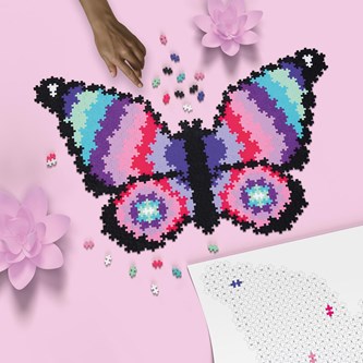 PLUS-PLUS MINI puzzle by numbers sommerfugl