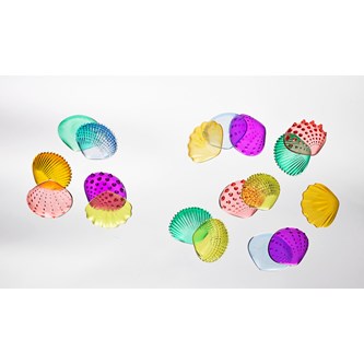 Taktile skjell transparente 72 stk