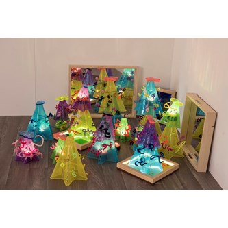 Sensoriske kjegler transparente farger