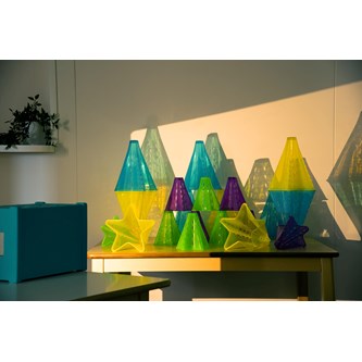 Sensoriske kjegler transparente farger