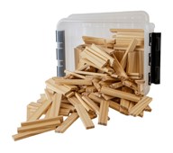 Byggestaver 200 stk med oppbevaringsboks