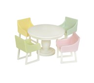 Lundby dukkehusmøbler spisebord 5 deler