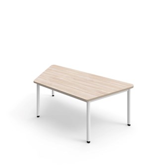 Trapesbord 12:38 FSC akustikk optimal laminat 140x80 cm hvitt