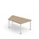 Trapesbord 12:38 FSC akustikk optimal laminat 140x80 cm hvitt