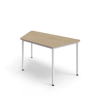 Trapesbord 12:38 FSC akustikk optimal laminat 140x80 cm hvitt