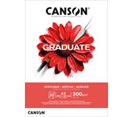 Maleblokk akrylmaling Graduate 300 g A3