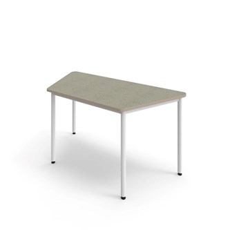 Bord 12:38 akustikk optimal linoleum 160x80x80 cm vitt stativ