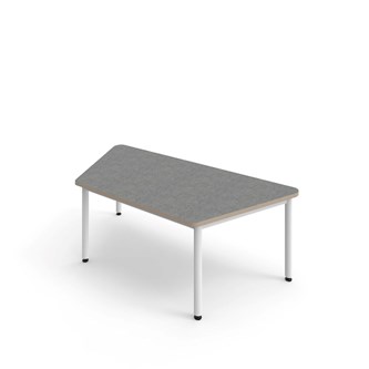 Bord 12:38 akustikk optimal linoleum 160x80x80 cm vitt stativ