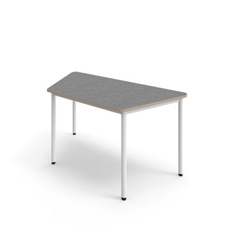 Bord 12:38 akustikk optimal linoleum 160x80x80 cm vitt stativ