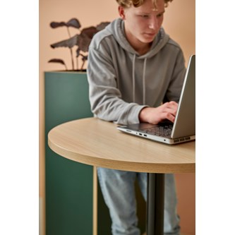 Bord Pilare akustikklaminat Ø70 cm svart