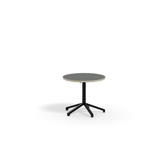 Bord Pilare akustikk linoleum Ø70 cm svart