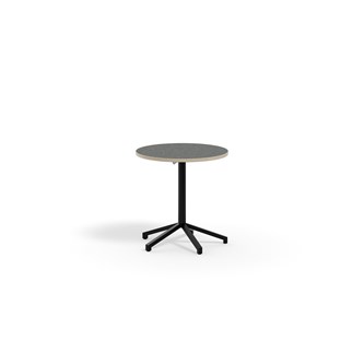 Bord Pilare akustikk linoleum Ø70 cm svart