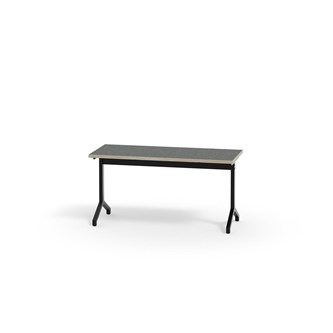 Bord Pilare akustikk linoleum 120x50 cm svart