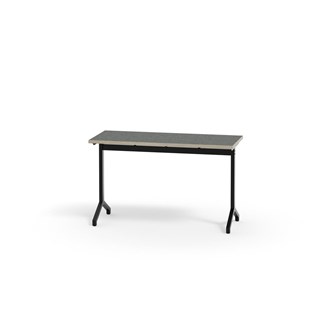 Bord Pilare akustikk linoleum 120x50 cm svart