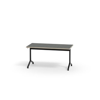 Bord Pilare akustikk linoleum 120x60 cm svart