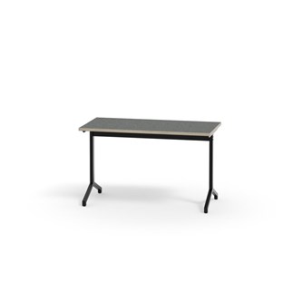 Bord Pilare akustikk linoleum 120x60 cm svart