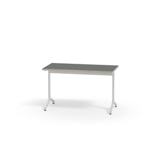 Bord Pilare akustikk linoleum 120x60 cm hvit