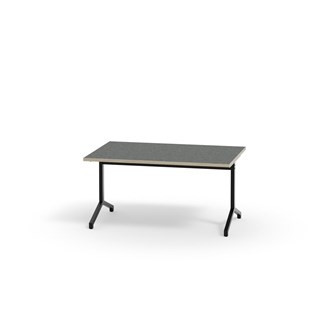 Bord Pilare akustikk linoleum 120x70 cm svart