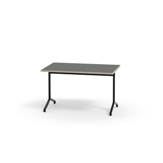 Bord Pilare akustikk linoleum 120x70 cm svart