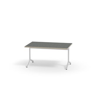 Bord Pilare akustikk linoleum 120x80 cm hvit