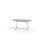 Bord Pilare akustikk linoleum oval 120x50 cm hvit