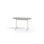 Bord Pilare akustikk linoleum oval 120x50 cm hvit