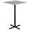 Søylebord Cross X 70x70 cm HT svart