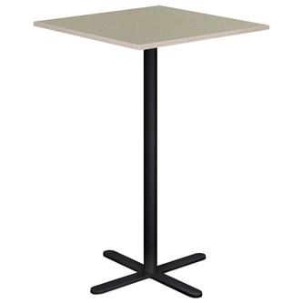 Søylebord Cross X 70x70 cm akustikk linoleum svart