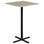 Søylebord Cross X 70x70 cm akustikk linoleum svart