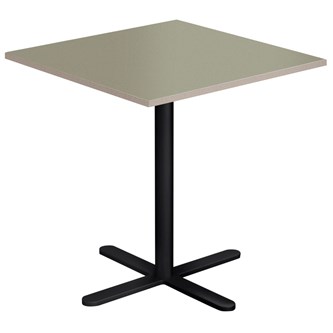 Søylebord Cross X 70x70 cm akustikk linoleum svart