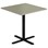 Søylebord Cross X 70x70 cm akustikk linoleum svart