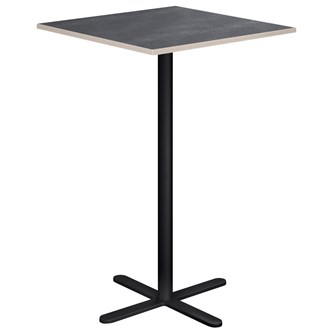Søylebord Cross X 70x70 cm akustikk linoleum svart