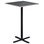 Søylebord Cross X 70x70 cm akustikk linoleum svart
