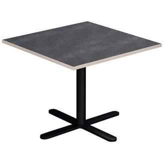 Søylebord Cross X 70x70 cm akustikk linoleum svart