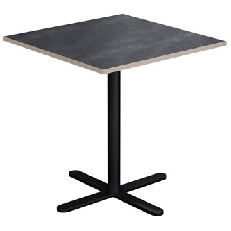 Søylebord Cross X 70x70 cm akustikk linoleum svart