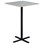 Søylebord Cross X 70x70 cm akustikk linoleum svart