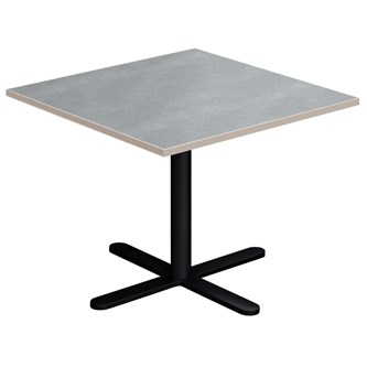 Søylebord Cross X 70x70 cm akustikk linoleum svart