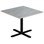 Søylebord Cross X 70x70 cm akustikk linoleum svart